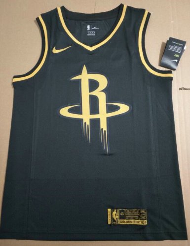 NBA 13 Harden Rockets Golden Edition Maillot imprimé